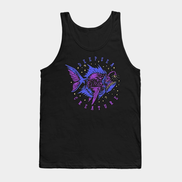 deep sea fish vintage Tank Top by Mako Design 